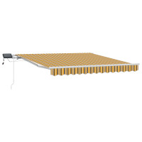 Produktbild för Utdragbar markis Flerfärgsdesign 350 x 250 cm Duk och Aluminium