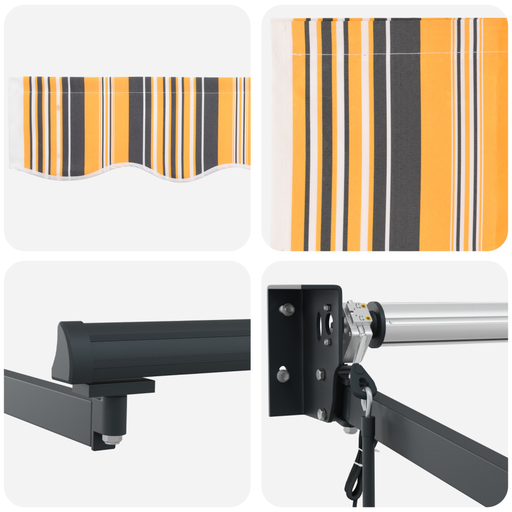 Produktbild för Markis Flerfärgsdesign 350 x 250 cm Polyester och metall