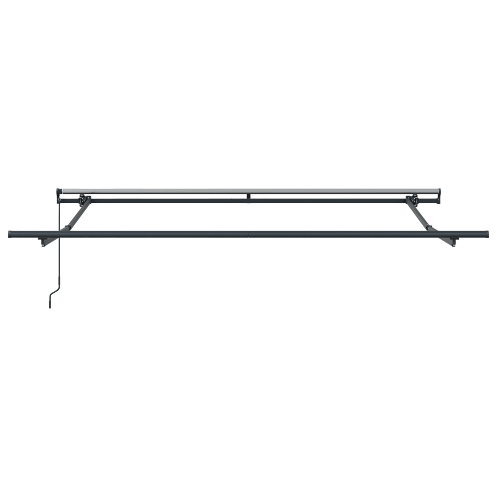 Produktbild för Utdragbar markis Svart 350 x 250 cm Polyester och aluminium