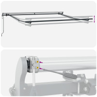 Produktbild för Utdragbar markis Svart 350 x 250 cm Duk och Aluminium