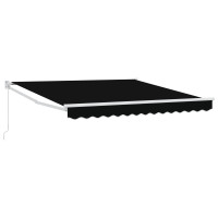 Produktbild för Utdragbar markis Svart 350 x 250 cm