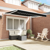 Produktbild för Utdragbar markis Svart 350 x 250 cm