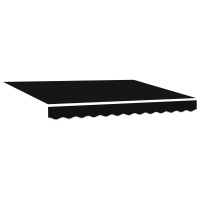 Produktbild för Utdragbar markis Svart 350 x 250 cm