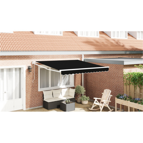 vidaXL Markis Svart 350 x 250 cm Polyester och metall