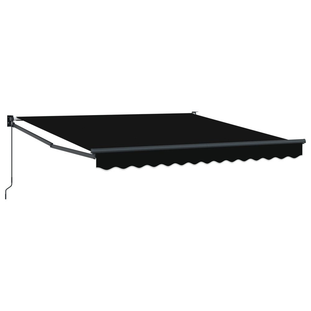 Produktbild för Utdragbar markis Svart 350 x 250 cm
