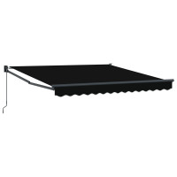 Produktbild för Utdragbar markis Svart 350 x 250 cm