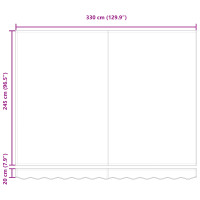 Produktbild för Utdragbar markis Beige 350 x 250 cm Polyester och aluminium