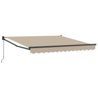 Produktbild för Utdragbar markis Beige 350 x 250 cm