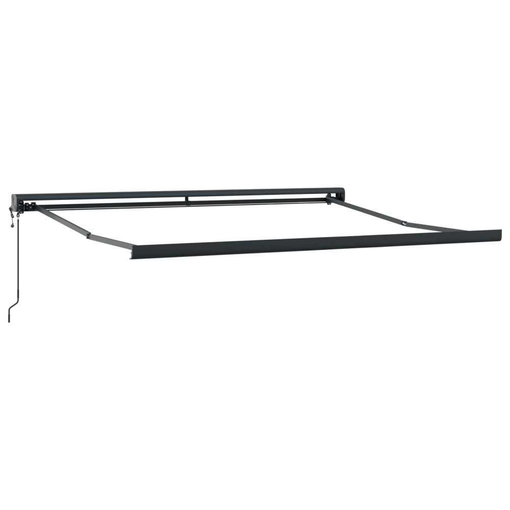 Produktbild för Utdragbar markis Beige 350 x 250 cm Tyg och Metall
