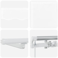 Produktbild för Utdragbar markis Vit 350 x 250 cm Duk och Aluminium