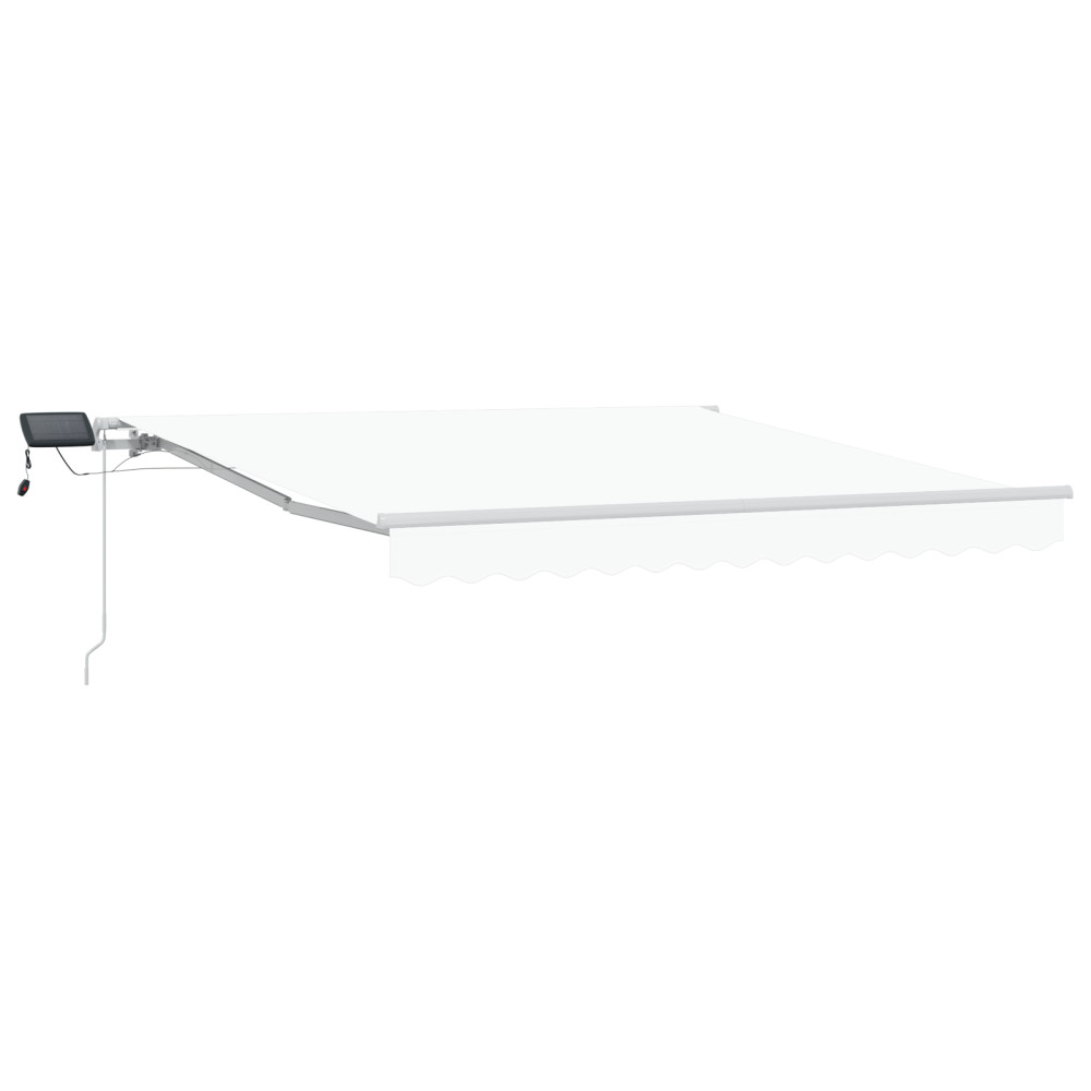 Produktbild för Utdragbar markis Vit 350 x 250 cm Duk och Aluminium