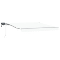 Produktbild för Utdragbar markis Vit 350 x 250 cm Duk och Aluminium