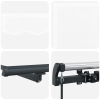 Produktbild för Utdragbar markis Vit 350 x 250 cm Polyester och aluminium
