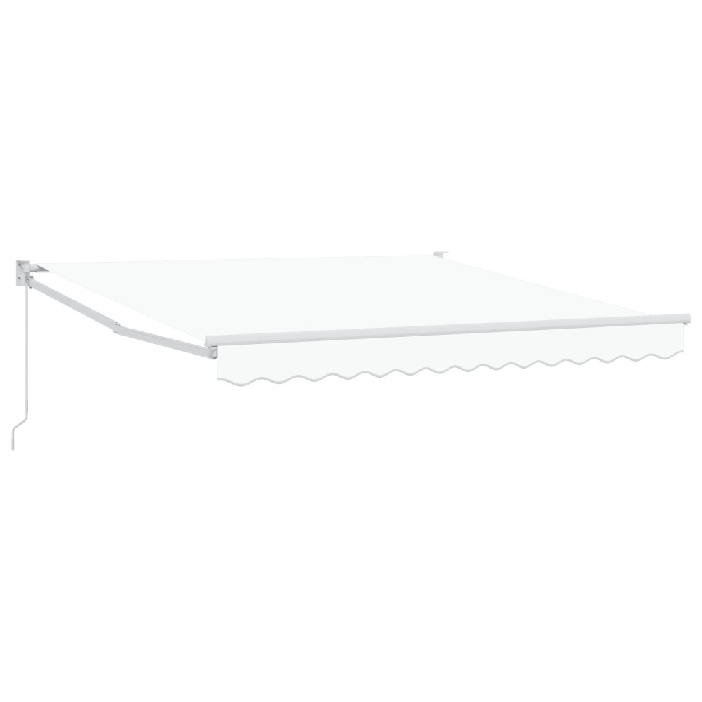 Produktbild för Utdragbar markis Vit 350 x 250 cm 100% Polyester och Aluminium
