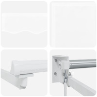 Produktbild för Utdragbar markis Vit 350 x 250 cm 100% Polyester och Aluminium