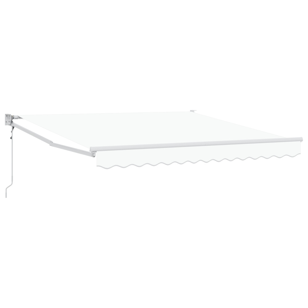 Produktbild för Utdragbar markis Vit 350 x 250 cm Polyester och metall