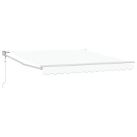 Produktbild för Utdragbar markis Vit 350 x 250 cm Polyester och metall