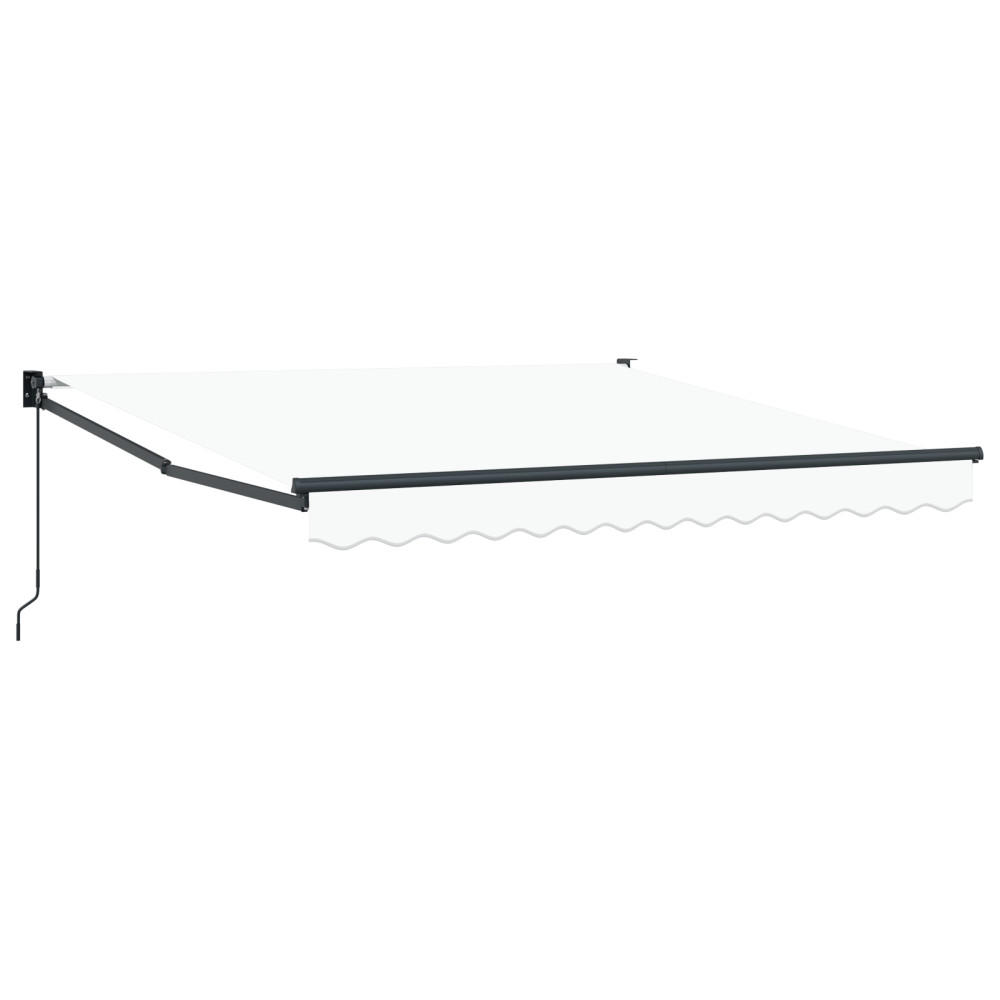 Produktbild för Utdragbar markis Vit 350 x 250 cm 100% Polyester och Aluminium