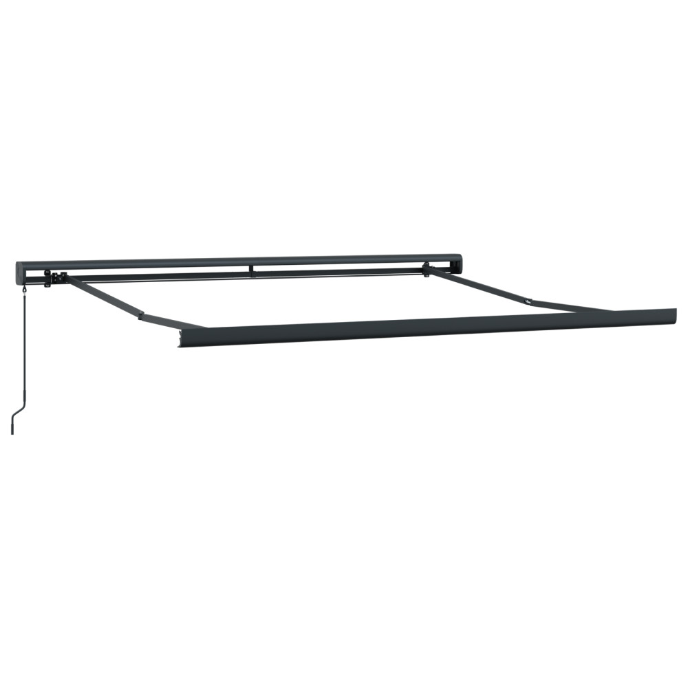 Produktbild för Utdragbar markis Vit 350 x 250 cm Canvas och Aluminium
