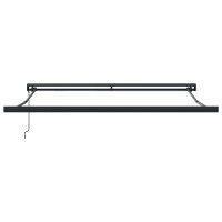 Produktbild för Utdragbar markis Vit 350 x 250 x 165 cm Tyg och Metall