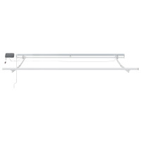 Produktbild för Utdragbar markis Ljusgrå 350 x 250 cm Duk och Aluminium