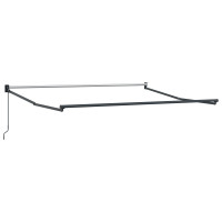 Produktbild för Utdragbar markis Ljusgrå 350 x 250 cm