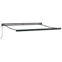 Produktbild för Utdragbar markis Röd 350 x 250 x 165 cm Tyg och Metall