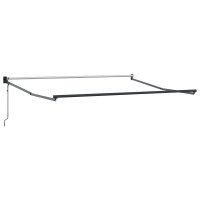 Produktbild för Markis Grön och Vit 350 x 250 cm Polyester och metall