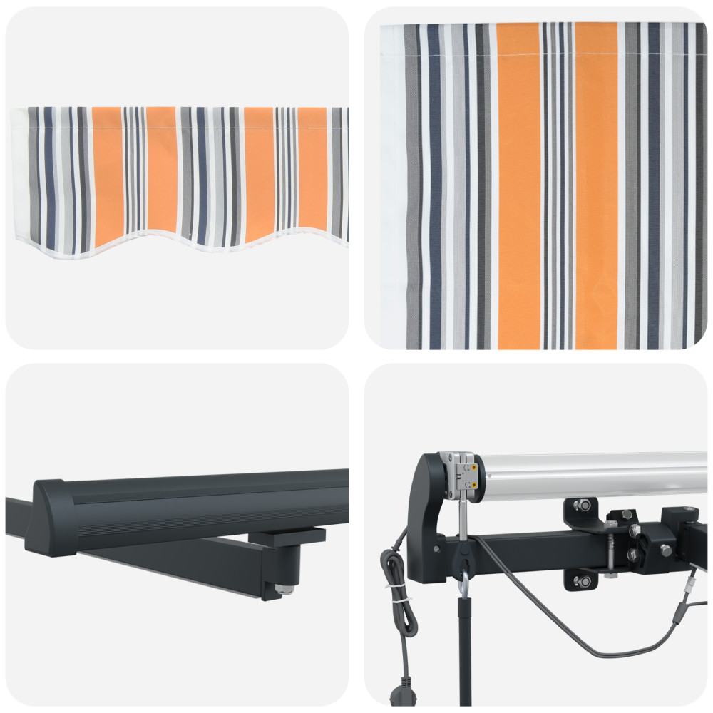 Produktbild för Markis tyg Flerfärgsdesign 400 × 300 cm Polyester