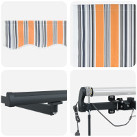 Produktbild för Markis tyg Flerfärgsdesign 400 × 300 cm Polyester