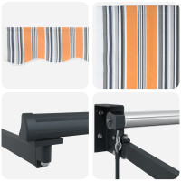 Produktbild för Utdragbar markis Flerfärgsdesign 400 × 300 cm
