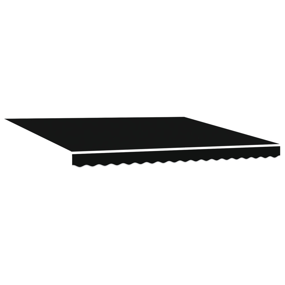 Produktbild för Utdragbar markis Svart 400 × 300 cm Duk och Aluminium