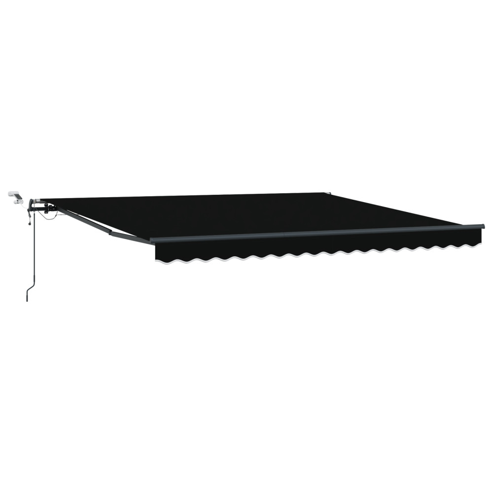 Produktbild för Markis tyg Svart 400 × 300 cm Polyester