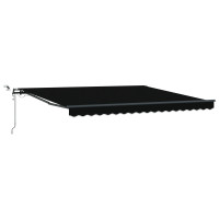Produktbild för Markis tyg Svart 400 × 300 cm Polyester