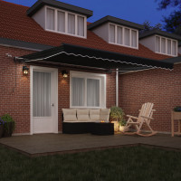 Produktbild för Markis tyg Svart 400 × 300 cm Polyester