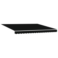 Produktbild för Markis tyg Svart 400 × 300 cm Polyester