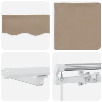 Produktbild för Utdragbar markis Beige 400 × 300 cm Duk och Aluminium