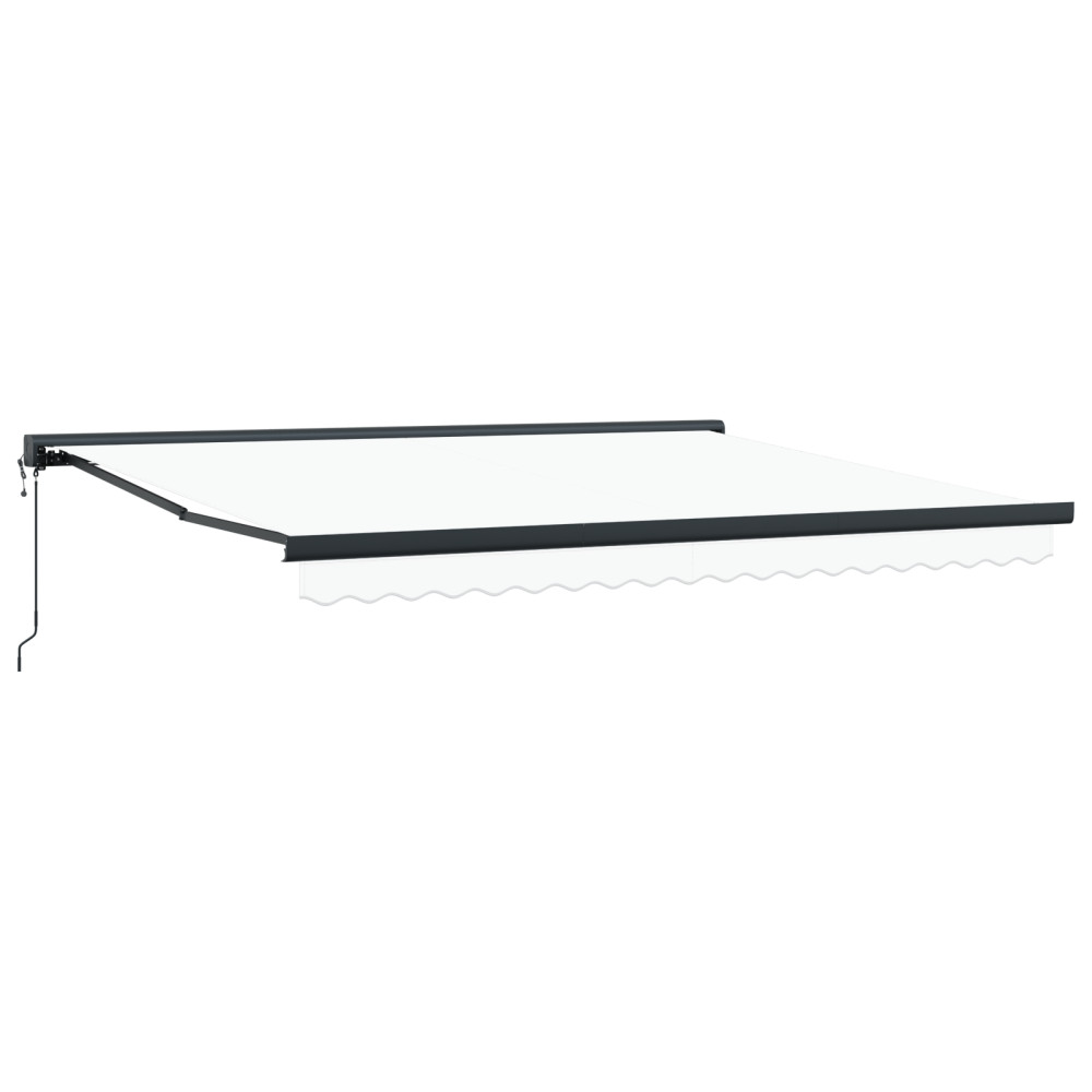 Produktbild för Utdragbar markis Vit 400 × 300 cm Tyg och Metall