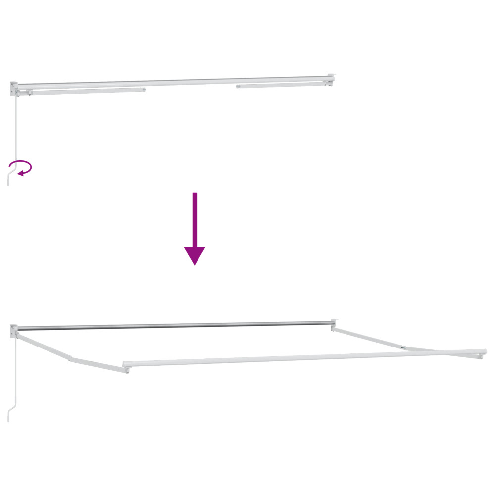 Produktbild för Utdragbar markis Röd 400 × 300 cm 100% Polyester och Aluminium