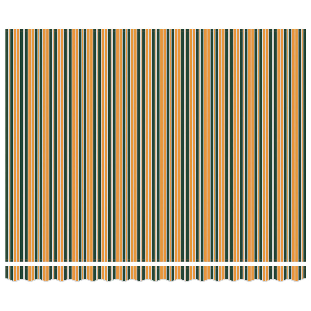 Produktbild för Utdragbar markis Grön och gul 400 × 300 cm Duk och Aluminium