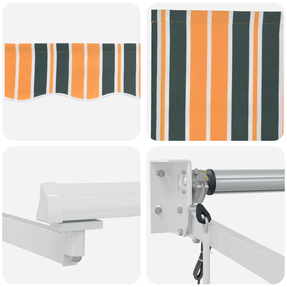 Produktbild för Markis Flerfärgsdesign 400 × 300 cm Polyester och metall