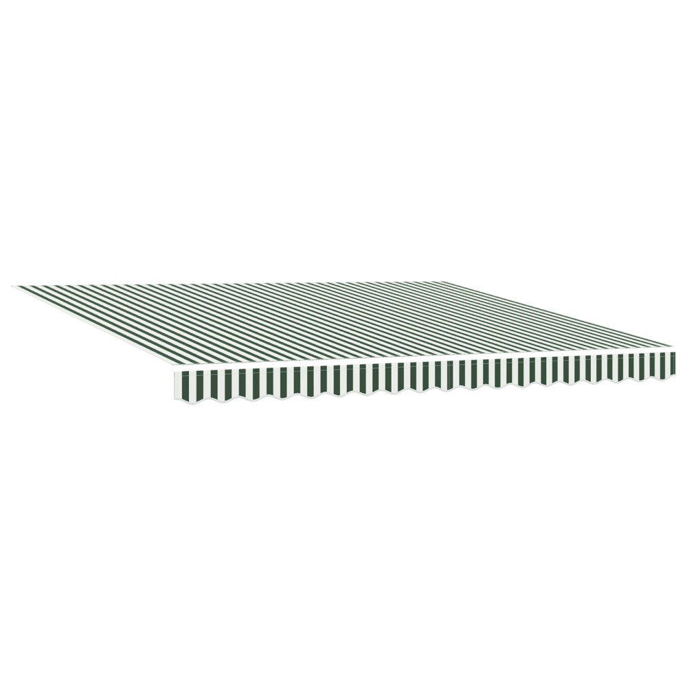 Produktbild för Utdragbar markis Grön och Vit 400 × 300 cm