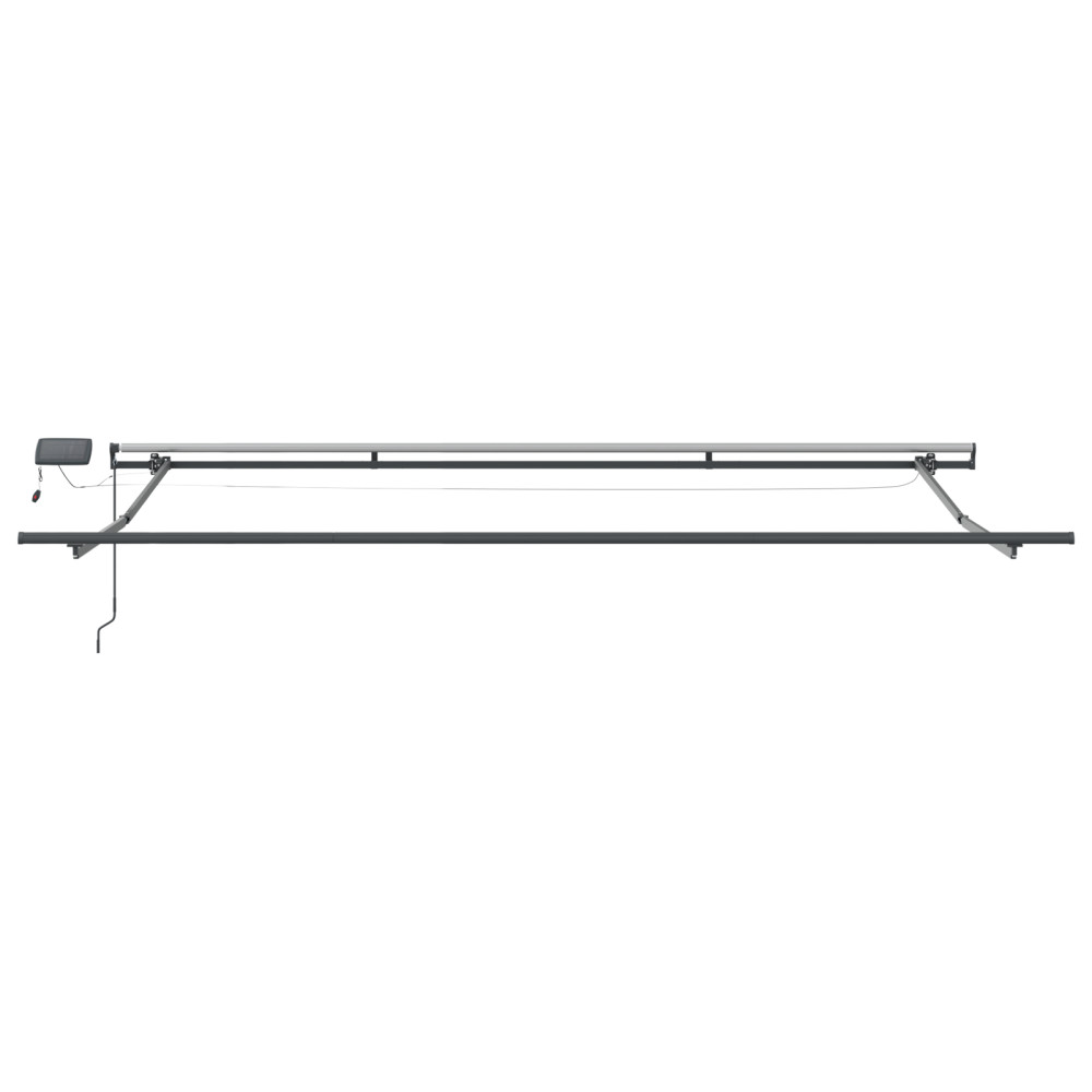 Produktbild för Utdragbar markis Grön och Vit 400 × 300 cm Duk och Aluminium