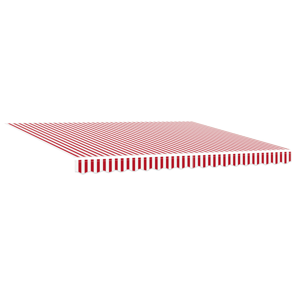 Produktbild för Utdragbar markis Röd och Vit 400 × 300 cm Duk och Aluminium
