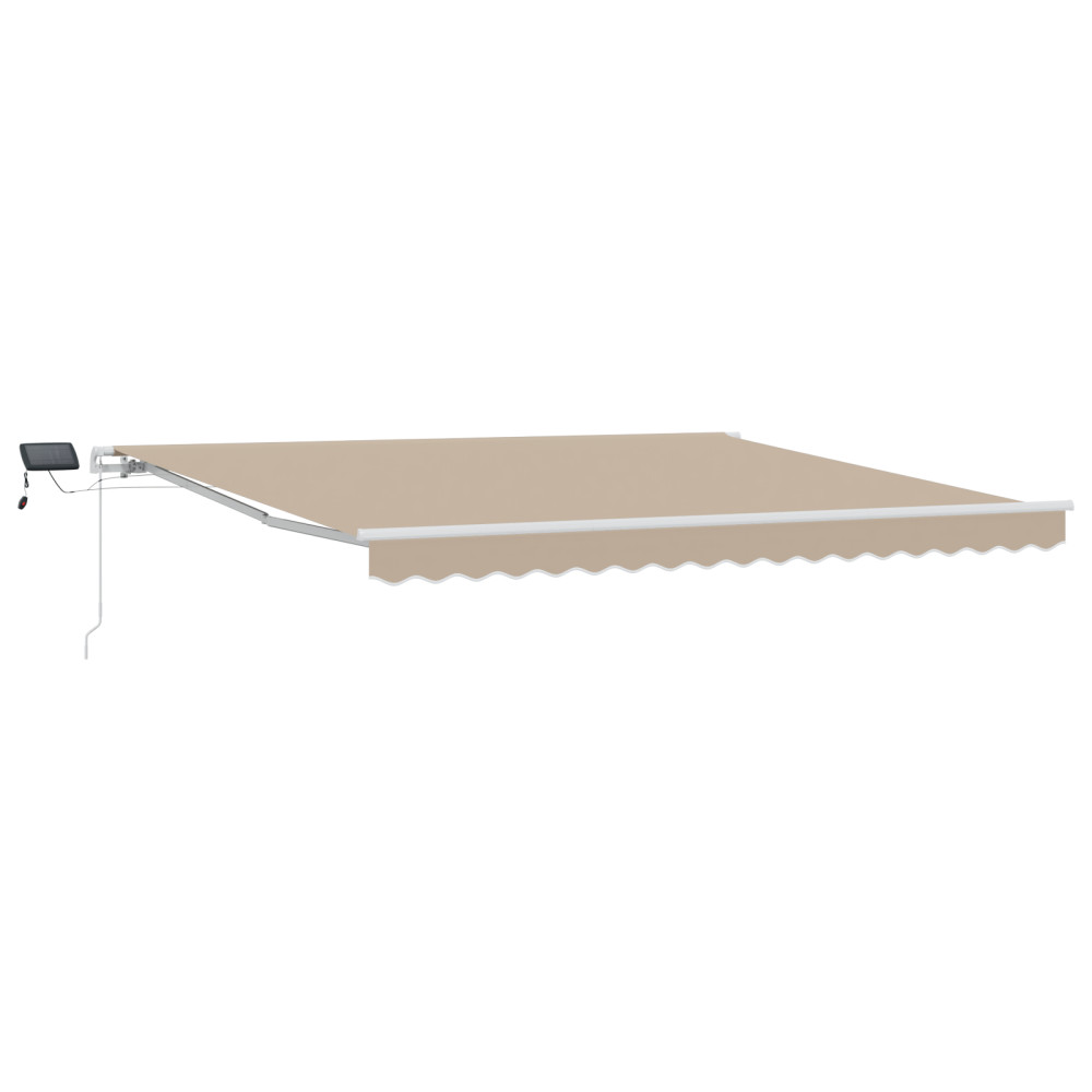 Produktbild för Utdragbar markis Beige 400 × 300 cm Duk och Aluminium