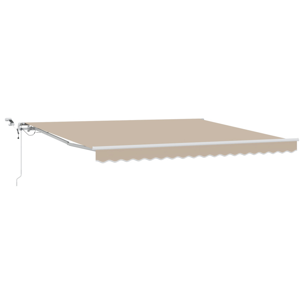 Produktbild för Utdragbar markis Beige 400 × 350 cm Polyester
