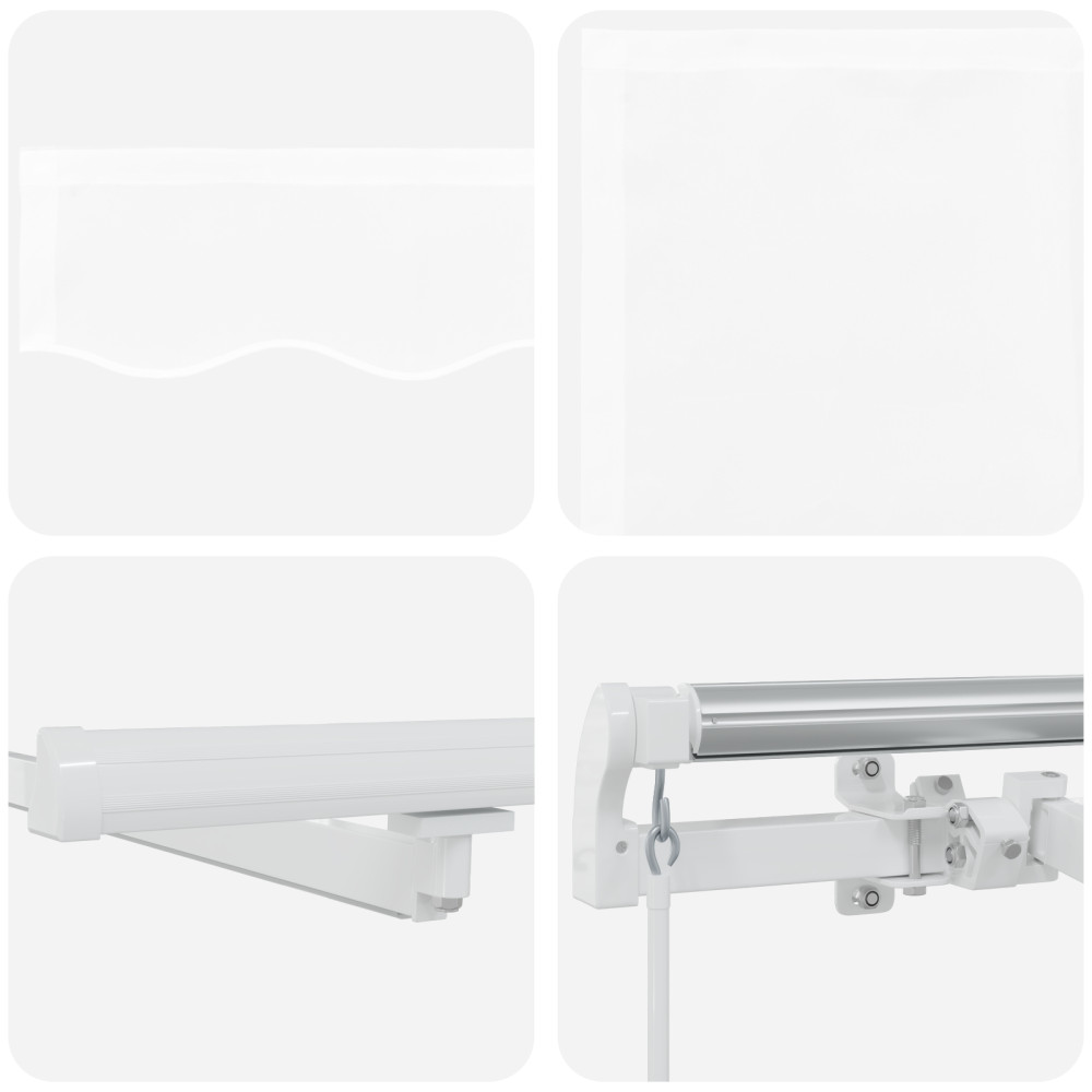 Produktbild för Utdragbar markis Vit 400 × 300 cm Duk och Aluminium
