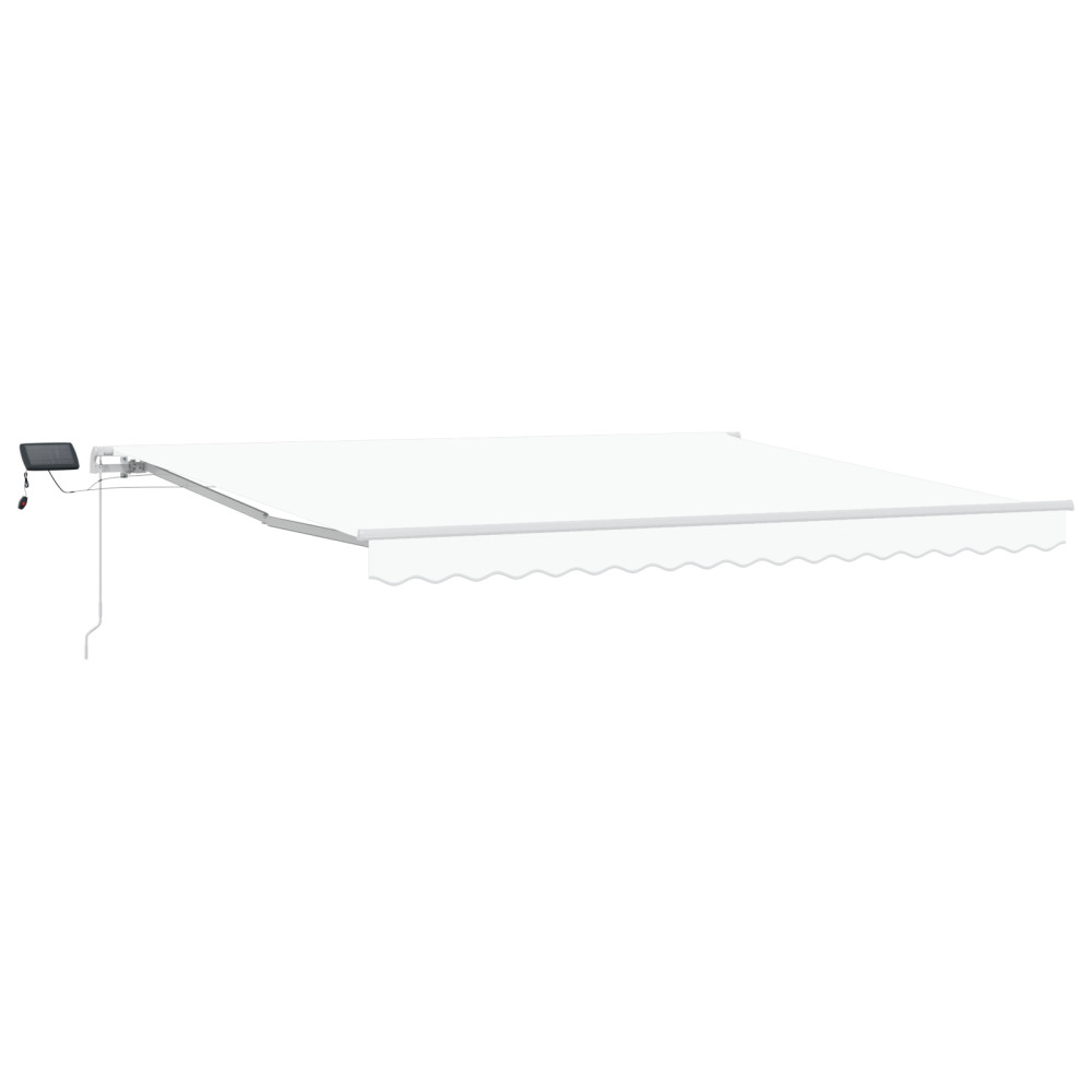 Produktbild för Utdragbar markis Vit 400 × 300 cm Duk och Aluminium