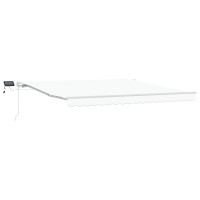Produktbild för Utdragbar markis Vit 400 × 300 cm Duk och Aluminium
