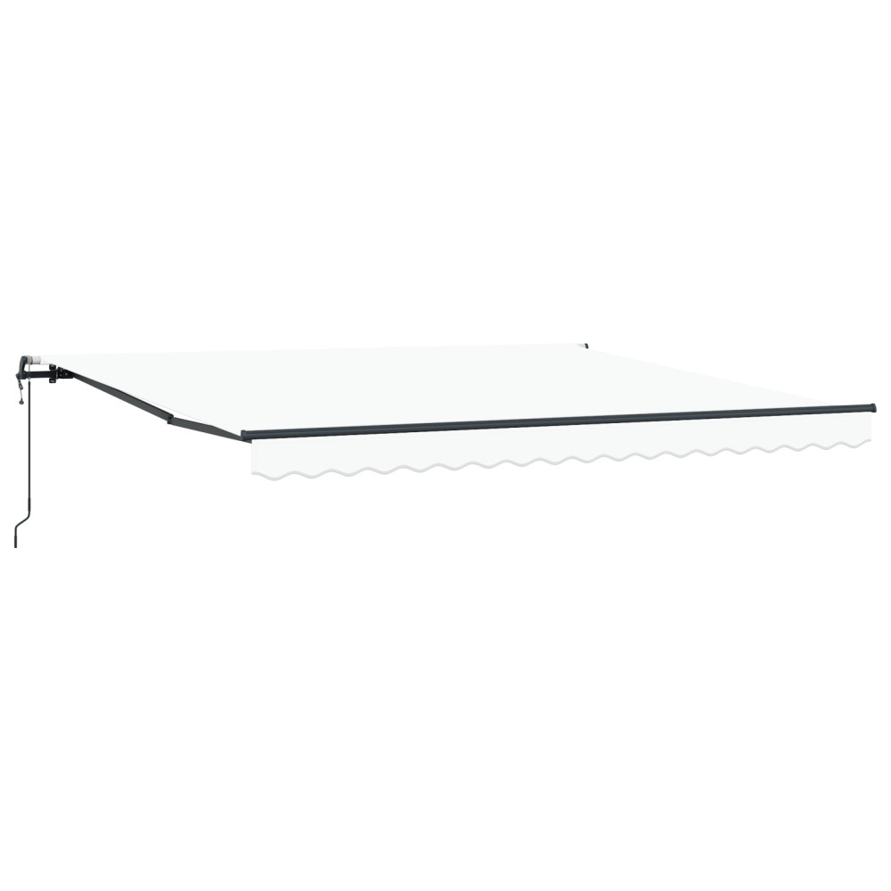 Produktbild för Utdragbar markis Vit 400 × 350 cm Duk och Aluminium